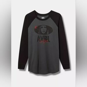 Torrid Avril Lavigne Graphic Raglan Long Sleeve Tee - Size 2